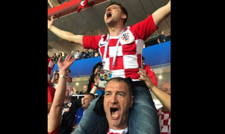 Miistar Zdravko Marić i Josip Stojanović Jolly na utakmici SP-a u Rusiji