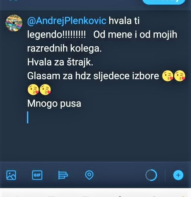 Tweet koji su učenici poslali premijeru Plenkoviću