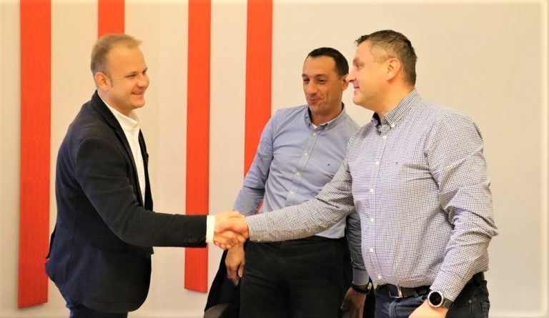 Gradonačelnik Mišel Jakšić, vlasnik Superprinta Božidar Vrabelj i vlasnik Ligo grupe Goran Kostanjevec