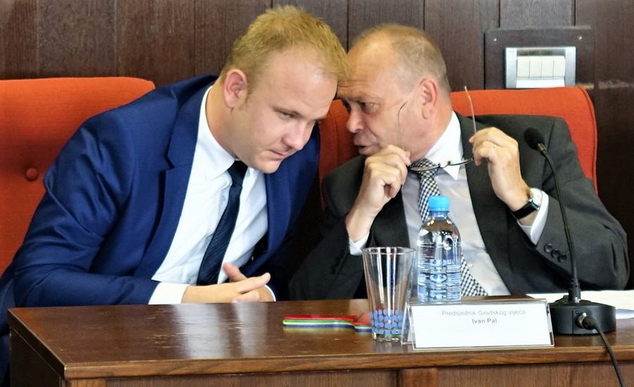 Gradonačelnik Koprivnice Mišel Jakšić i predsjednik Gradskog vijeća Ivan Pal