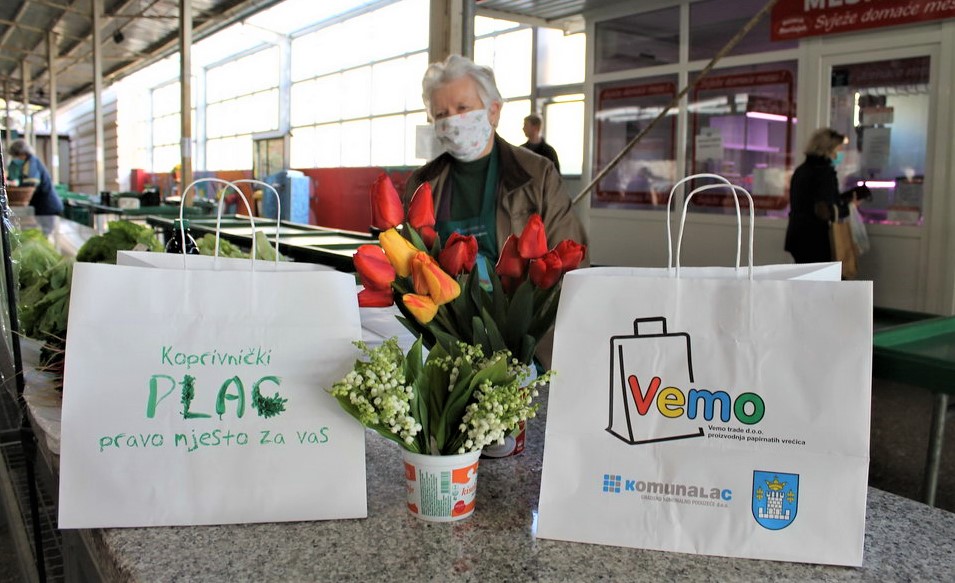 Vemo trade vrećice na Koprivničkoj tržnici