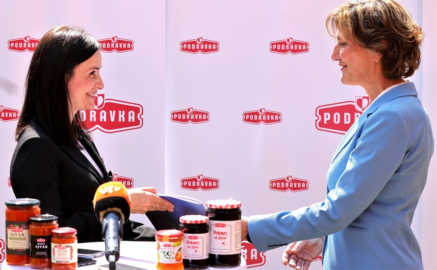 Ministrica poljoprivrede Marija Vučković i predsjednica uprave Podravke Martina Dalić