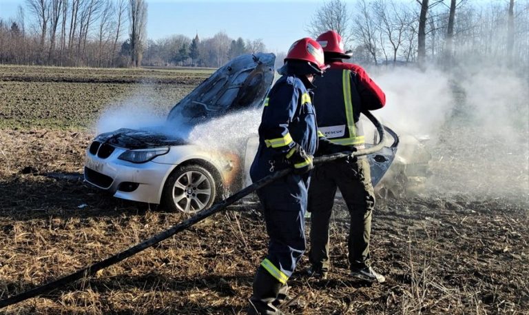 Požar bmw-a kod Ludbrega