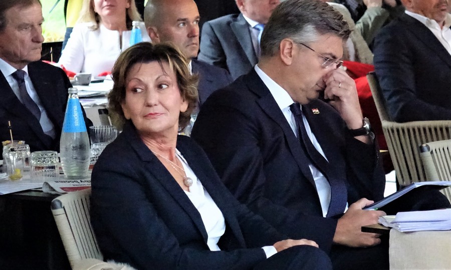 Predsjednica uprave Podravke Martina Dalić i premijer Andrej Plenković