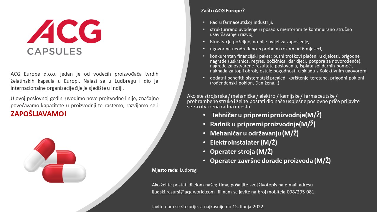 ACG oglas za posao