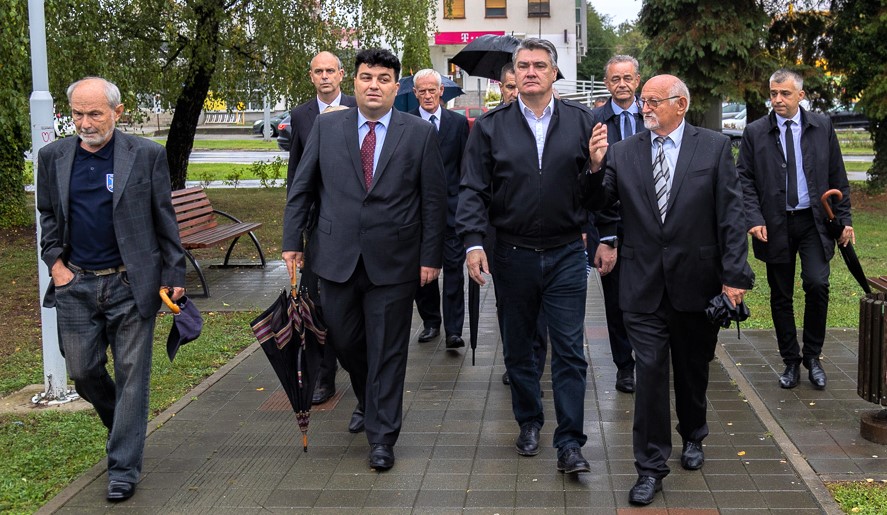 Gradonačelnik Križevaca Mario Rajn i predsjednik Zoran Milanović na Danu branitelja u Križevcima