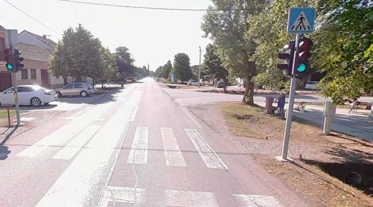 Semafor na pješačkom u mjestu Bošnjaci